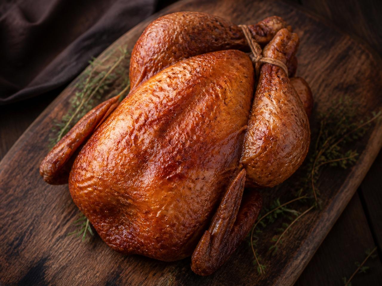 Poulet fermier fumé